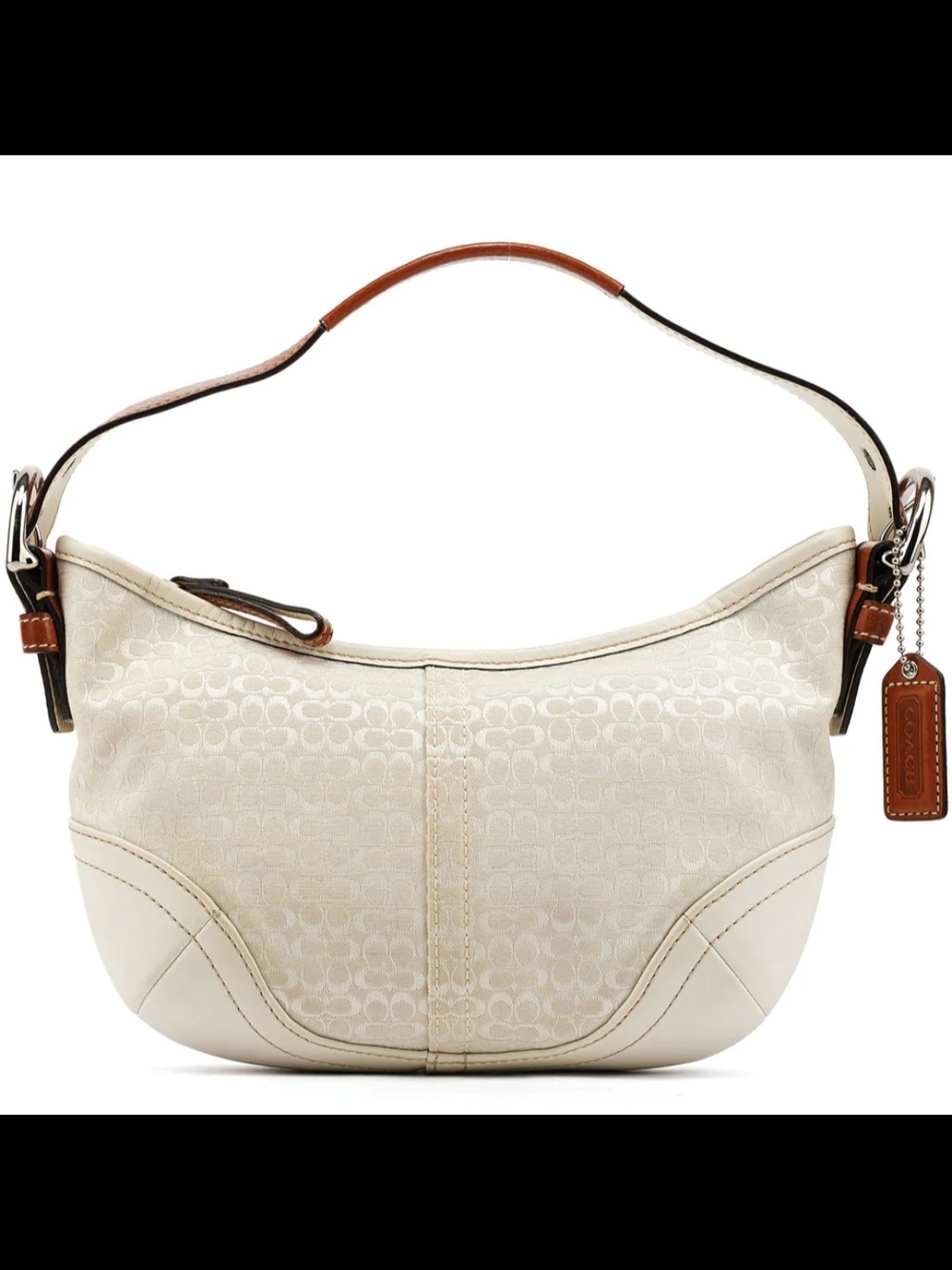VINTAGE Coach 6351 Soho Mini Signature Small Hobo Bag White Y2K 2000s